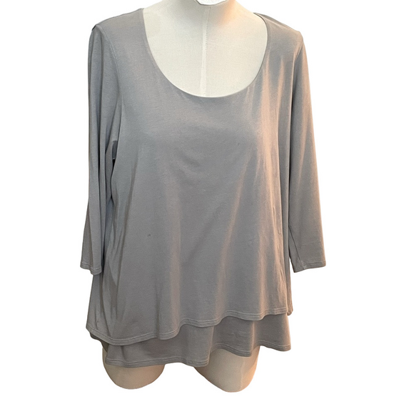 J. Jill Tops - Elliptical Layered Tunic Top